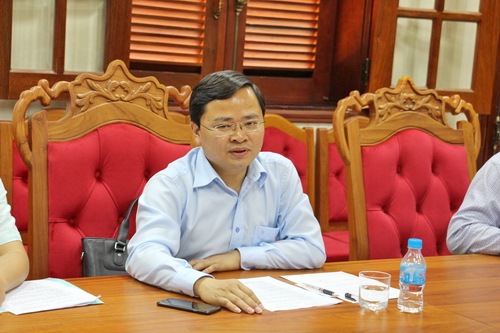 Đồng chí Nguyễn Anh Tuấn – Bí thư Trung ương Đoàn phát biểu tại buổi làm việc